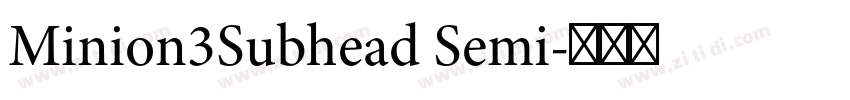 Minion3Subhead Semi字体转换